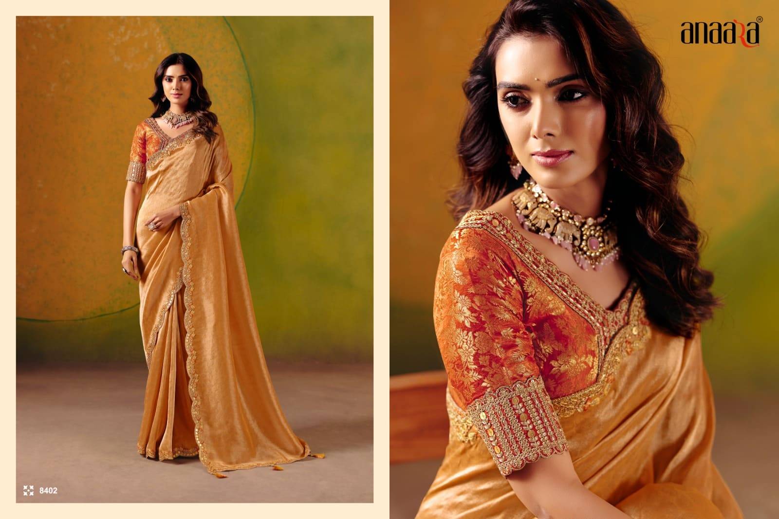 Anaara-8400 Series By Tathastu 8401 to 8408 Series Indian Traditional Bridal Wear Collection Beautiful Stylish Fancy Colorful Party Wear & Occasional Wear Silk Sarees At Wholesale Price